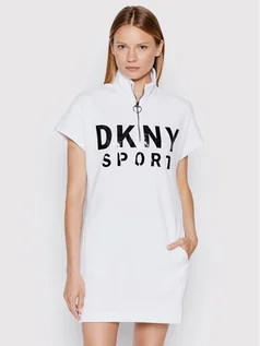 Sukienki - DKNY Sport Sukienka codzienna DP8D4040 Biały Regular Fit - grafika 1