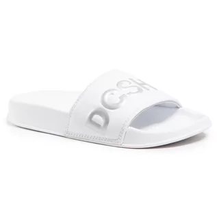 Klapki i japonki damskie - DC Klapki Slide Se ADJL100020 White/Silver (WS4) - grafika 1