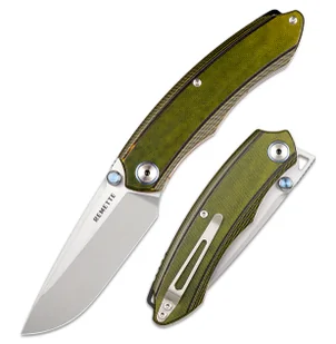 Nóż składany Remette Wild Species GC103 Green G10, Fine Hand Grinding 14C28N - Noże - miniaturka - grafika 1