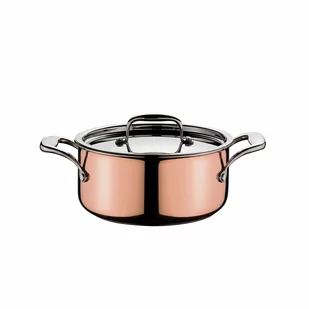 Garnek niski miedziany, 2,7 l, śred. 20 cm, miedź/stal nierdzewna 18/10 SP-0715500620 - Garnki - miniaturka - grafika 1
