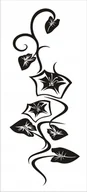 Naklejki na ścianę - Naklejka na ścianę motyl kwiaty dekor Ornament 134, 100x40 cm - miniaturka - grafika 1