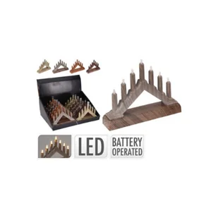 Świecznik 15,7 x 3,7 x 13,3 cm AX5304330 - Ozdoby bożonarodzeniowe - miniaturka - grafika 1