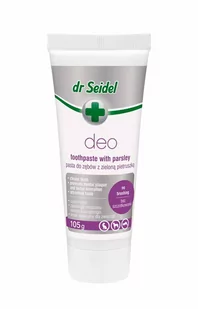 Dr Seidla Pasta DEO z wyciągiem z zielonej pietruszki i eukaliptusa140g - Higiena jamy ustnej zwierząt - miniaturka - grafika 1