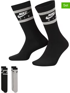 Nike Skarpety sportowe (2 pary) w kolorze czarno-szarym - Skarpetki męskie - miniaturka - grafika 1