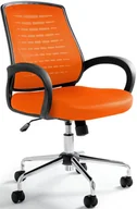 Fotele i krzesła biurowe - Fotel Biurowy AWARD Obrotowy Pomarańczowy Siatka Tkanina - miniaturka - grafika 1