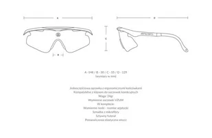 ALBA OPTICS okulary przeciwsłoneczne MANTRA wht/ml vzum plasma - Okulary sportowe - miniaturka - grafika 4