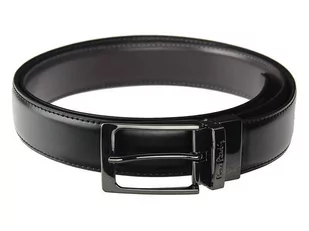Pasek męski PIERRE CARDIN FWJX5 DOUBLE BLACK-BROWN - Paski - miniaturka - grafika 1