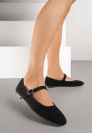 Baleriny - Czarne Balerinki Vices z Paskiem i Skórzaną Wkładką Nalirise - miniaturka - grafika 1