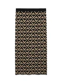 Spódnice - Vero Moda Spódnica dzianinowa w kolorze beżowo-czarnym - miniaturka - grafika 1