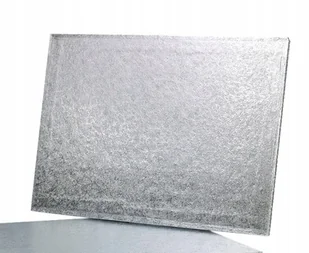 Podkład pod tort 30x40cm prostokątny srebrny podkładka na ciasto sztywny - Dodatki do ciast w proszku - miniaturka - grafika 1