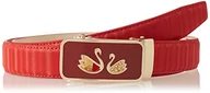 Paski - Anthoni Crown Damski pasek skórzany pasek, czerwony, 100 - miniaturka - grafika 1