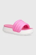 Klapki i japonki damskie - Puma klapki Karmen Slide Puffy damskie kolor różowy na platformie 395399 - miniaturka - grafika 1