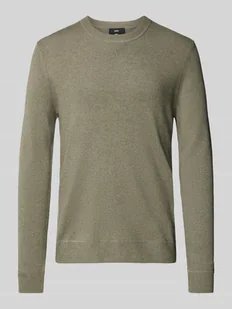 Sweter z dzianiny z okrągłym dekoltem - Swetry męskie - miniaturka - grafika 1