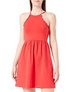 Sukienki - ONLY Damska sukienka z dżerseju Onlamber Strap Scallop Short Dress Ay Nn, Mars Red, M - miniaturka - grafika 1