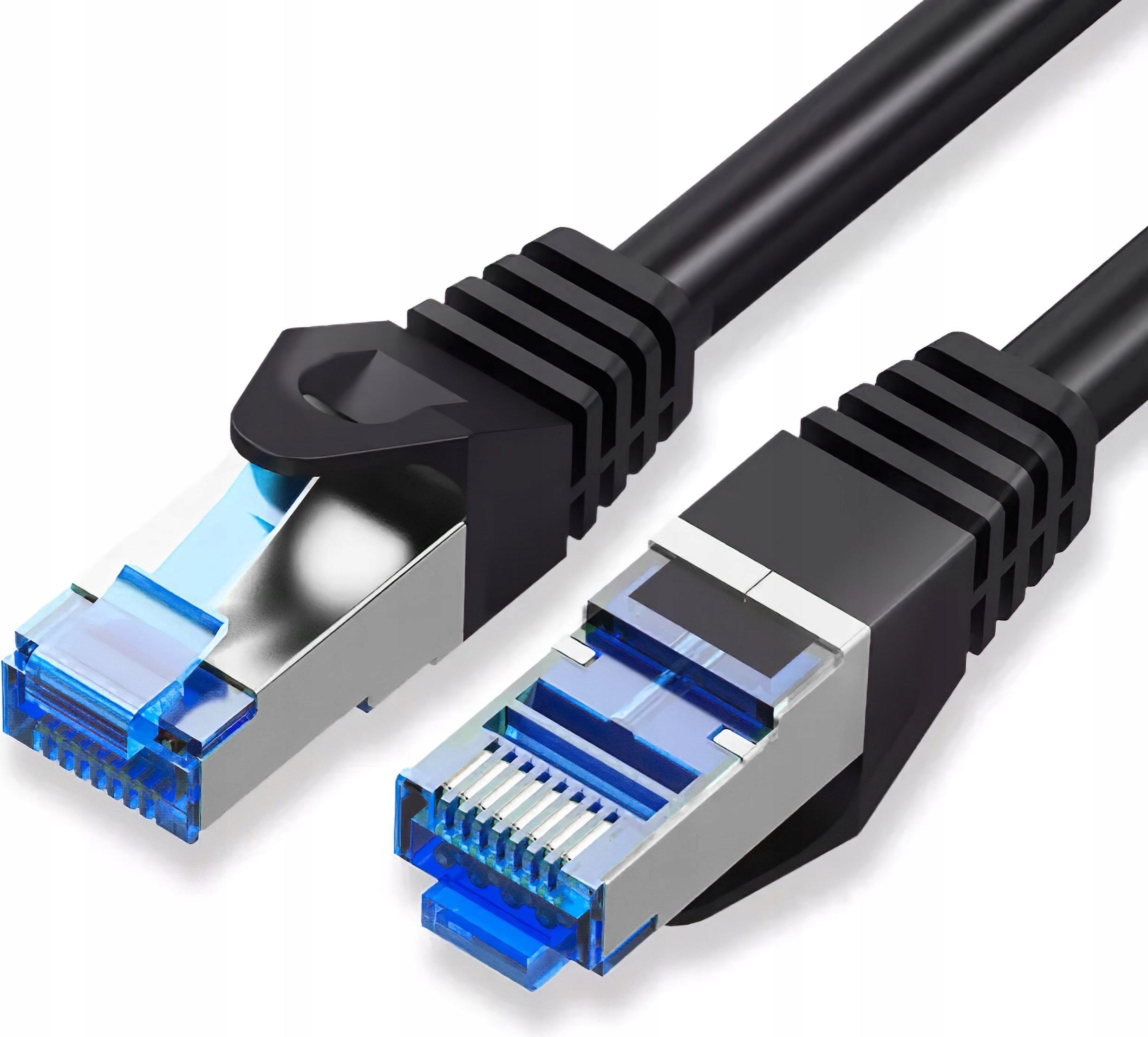 Kabel Sieciowy Patchcord S/FTP 6a RJ45 / RJ45 1,5 m czarny INTERNET