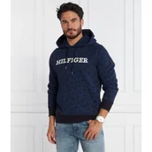 Bluzy męskie - Tommy Hilfiger Bluza AOP MONOGRAM HOODY | Regular Fit - miniaturka - grafika 1