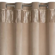 Zasłony - Euro Firany Zasłona Velvet Jasper 140 x 250 Przelotka Beżowy 1218096 - miniaturka - grafika 1