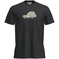 Koszulki sportowe męskie - Męska koszulka Icebreaker M Mer 150 Tech Lite SS Tee Cosy Camper Rozmiar: XXL / Kolor: czarny - miniaturka - grafika 1