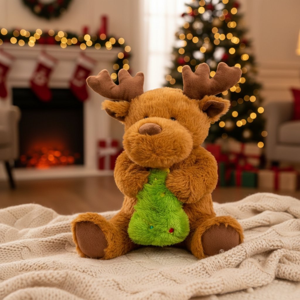 Pluszowy renifer świąteczny 30 cm maskotka Boże Narodzenie prezent