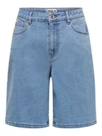 Spodnie sportowe damskie - ONLY Szorty jeansowe Frida 15360438 Niebieski Regular Fit - miniaturka - grafika 1