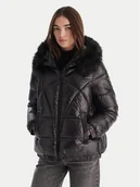 Kurtki damskie - Geox Kurtka zimowa Backsie W5628S T3121 F9000 Czarny Oversize - miniaturka - grafika 1