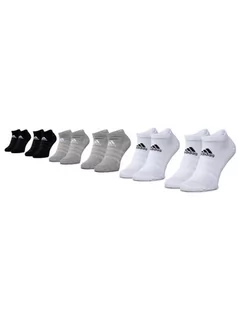 Skarpetki męskie - Adidas Zestaw 6 par niskich skarpet unisex Cush Low 6Pp DZ9380 Czarny - grafika 1