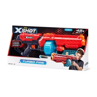 Zuru, X-Shot wyrzutnia Excel Turbo Fire + 48 strzałek - Zabawki militarne - miniaturka - grafika 1