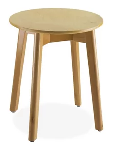 Taboret stołek okrągły, drewniany buk - Taborety i hokery - miniaturka - grafika 1