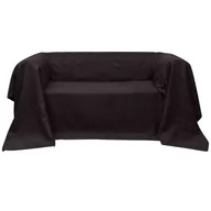 Narzuty - vidaXL Pokrowiec/Narzuta na kanapę micro zamsz brąz 270 x 350 cm - miniaturka - grafika 1