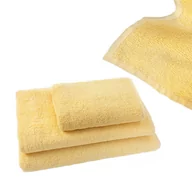 Ręczniki - Bawełniany Ręcznik Frotte 70X140 Kąpielowy, Plażowy Simple Żółty 400G/M2 - miniaturka - grafika 1