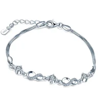 Bransoletki - Bransoletka Srebrna Bransoletka Podwójna Nieskończoność Bransoletka Trusky - miniaturka - grafika 1