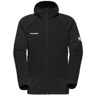 Kurtki i kamizelki sportowe męskie - Kurtka polarowa MAMMUT Massone ML Hooded black XL - miniaturka - grafika 1