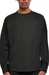 Build Your Brand Męski T-shirt z długim rękawem Oversized Cut On Sleeve Longsleeve, czarny, S - Koszulki męskie - miniaturka - grafika 1