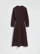 Sukienki - Reserved - Sukienka z domieszką wełny - mahoniowy - miniaturka - grafika 1