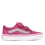Buty dla dziewczynek - Tenisówki Vans Old Skool V VN000CYAYLZ1 Różowy - miniaturka - grafika 1