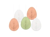 Wielkanoc - Dekoracja wisząca rozetka Jajko - 5 szt. - miniaturka - grafika 1