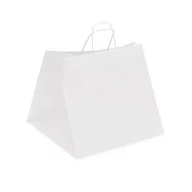 Opakowania i torebki na prezenty - Torba papierowa, biała, 32x22x25 cm - miniaturka - grafika 1