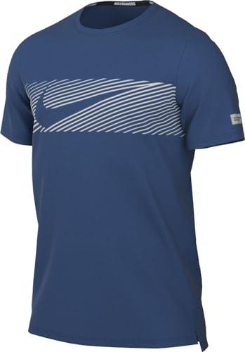 Nike Męski M Nk Flash Miler Top, Court Blue/Reflective Silv, FN3051-476, S