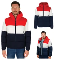 Kurtki męskie - Kurtka zimowa męska puchowa pikowana z kapturem ASPEN Captain Mike M - miniaturka - grafika 1