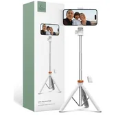 Selfie stick - Uchwyt selfie TECH-PROTECT L03S Bluetooth Tripod Biały - miniaturka - grafika 1