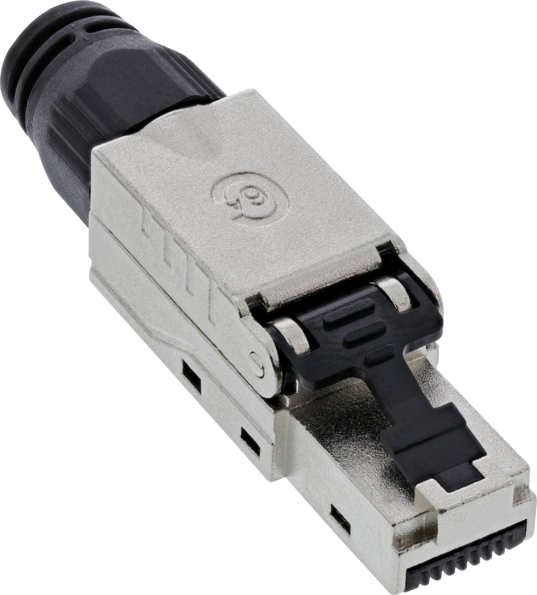 InLine InLine® RJ45 plug Cat.6A 500MHz, field-installable, shielded, with screw cap 76204B