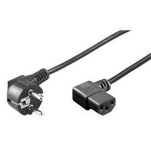 Kabel Zasilający IEC320SCHUKO Na C13 10A 2M Kątowy - Kable komputerowe i do monitorów - miniaturka - grafika 1