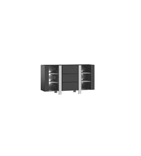 KOMODA CROMO CL04 (2 drzwi szkło, 3 szuflady) - Komody - miniaturka - grafika 1