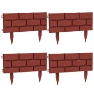 Pozostałe ozdoby ogrodowe - Płotki ogrodowe 4 sztuki imitacja cegły C22951850 - miniaturka - grafika 1