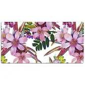 Podkładki na biurko - Podkładka na biurko Różowe kwiaty 120x60 cm - miniaturka - grafika 1