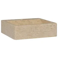 Umywalki - vidaXL Lumarko Umywalka, kremowa, 40x40x12 cm, marmurowa! 149183 - miniaturka - grafika 1