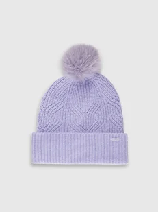 4F Czapka zimowa z pomponem damska - fioletowa S - Czapki damskie 4F Czapka zimowa z pomponem damska - fioletowa S - Czapki damskie - miniaturka - grafika 1