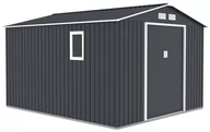 Altany ogrodowe - Domek na narzędzia HUDSON 9x10 Cold Grey - miniaturka - grafika 1