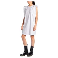 Sukienki - Replay Damska sukienka na co dzień, 001 White, XS - miniaturka - grafika 1