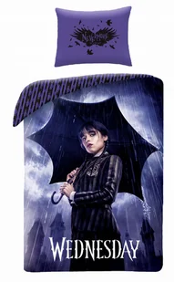 Pościel bawełniana 140x200 Wednesday Addams Rodzina Addamsów - Pościel dla dzieci - miniaturka - grafika 1